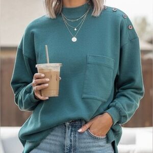 Jones New York Vintage Petite Mock Neck Sweater